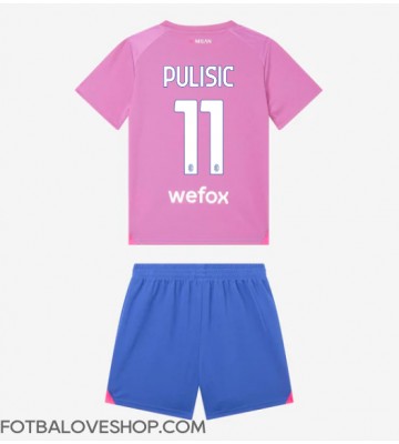 AC Milan Christian Pulisic #11 Dětské Alternativní Dres 2023-24 Krátký Rukáv (+ trenýrky)